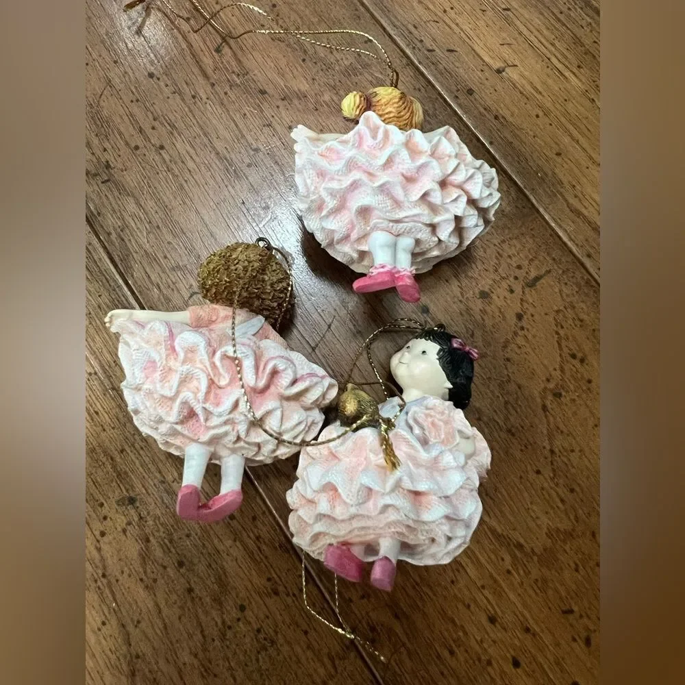 Vintage ballerina Christmas ornaments